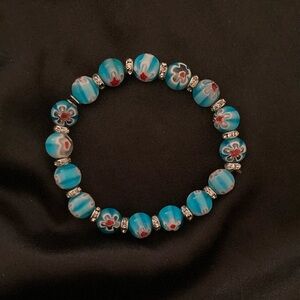 Blue Beaded Bracelet